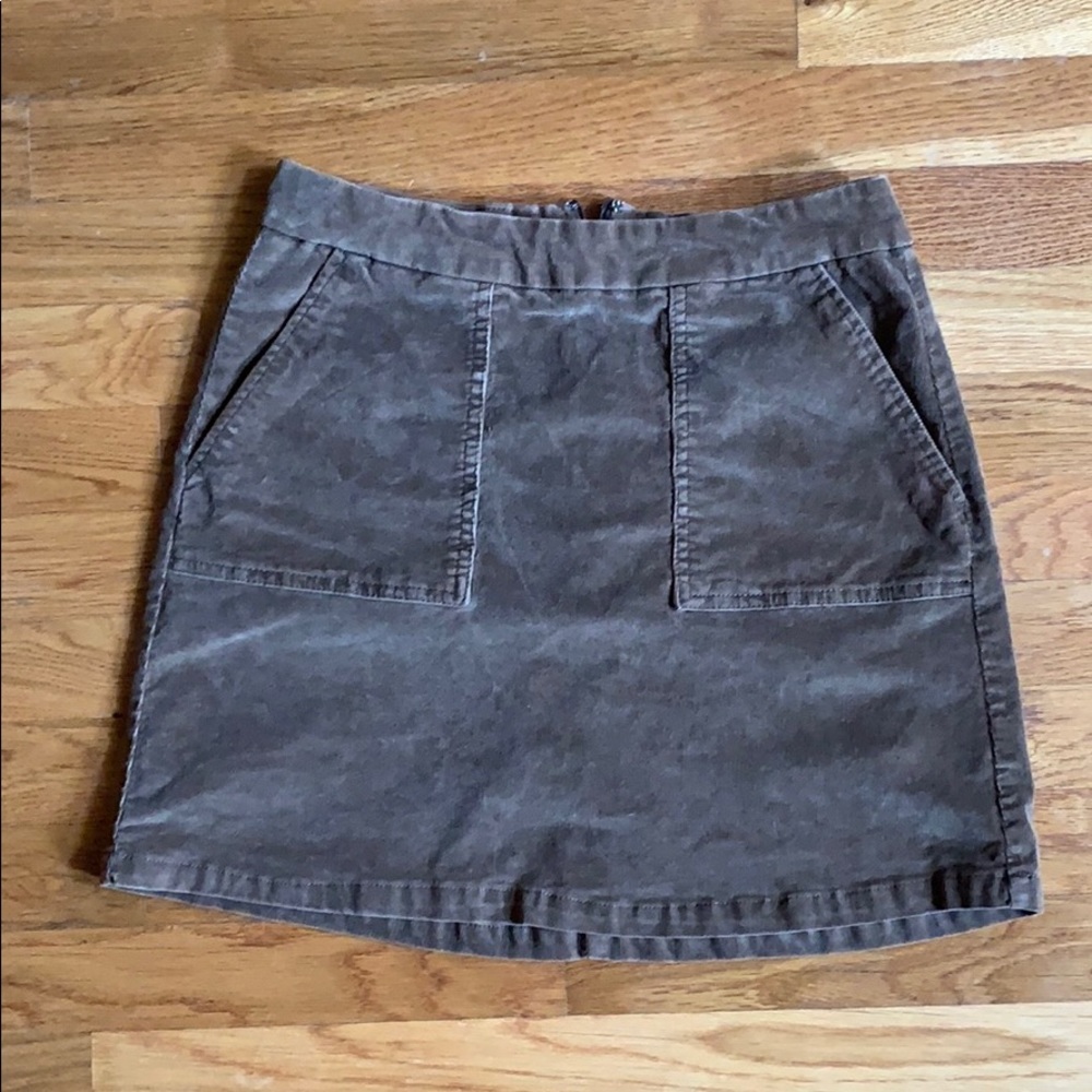 Brown corduroy skirt